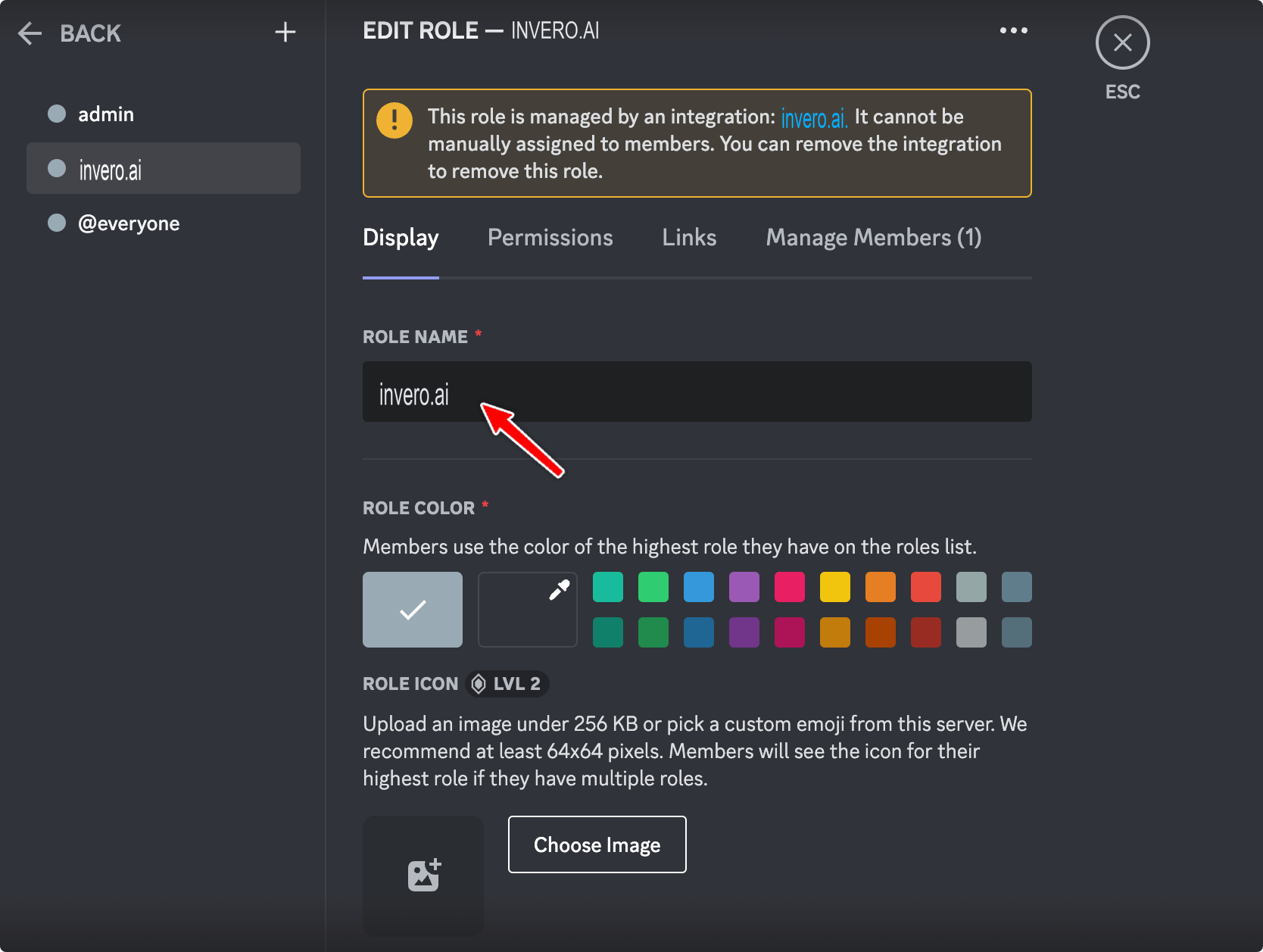 Discord Bot Role