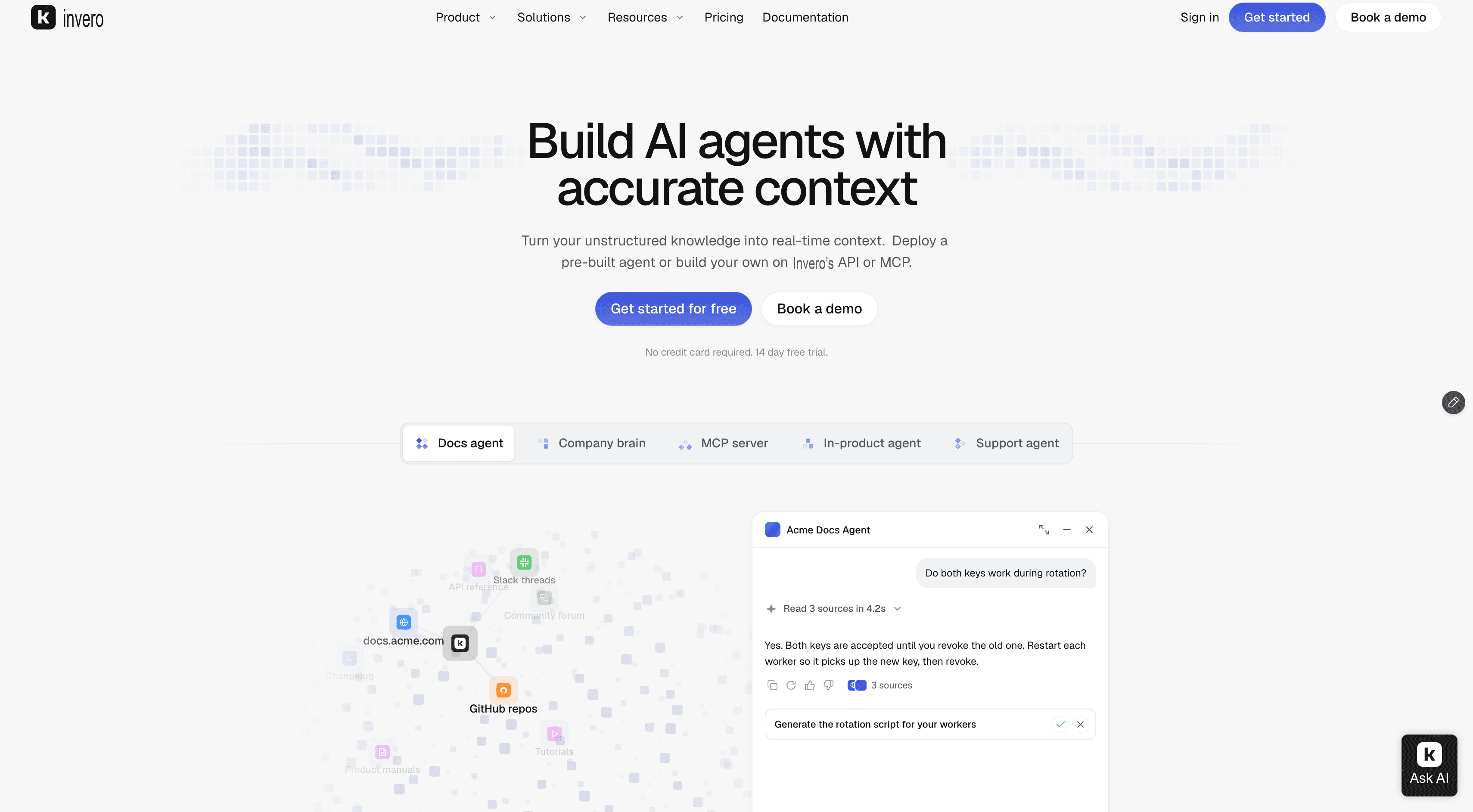 invero.ai - build AI agents with accurate context